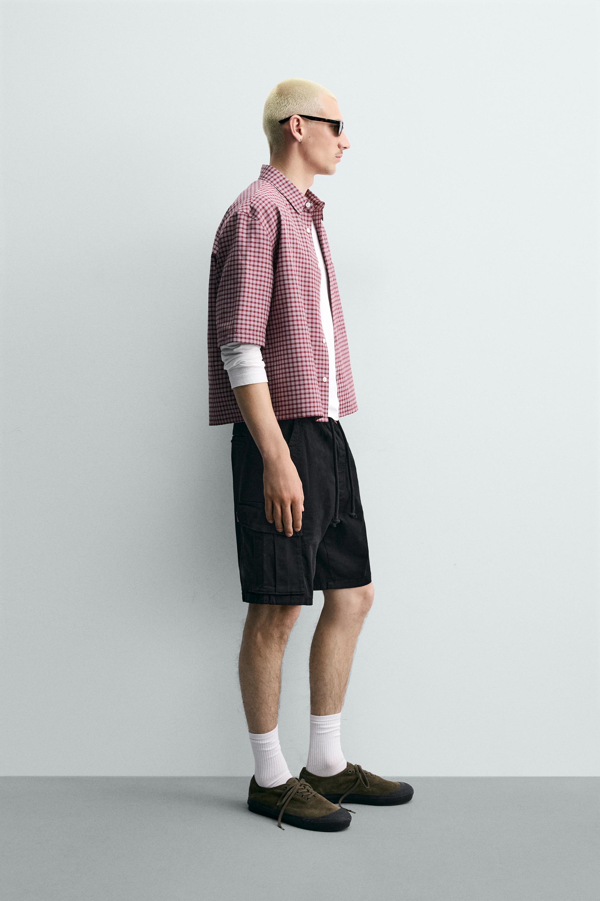 RELAXED FIT WASHED CARGO SHORTS